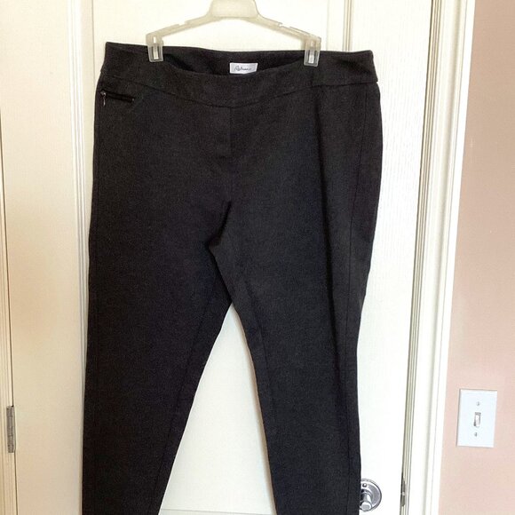 Reitmans Women's Gray Leggings Size Plus 18 Gray Pull-On Narrow Leg Casual Comfy - Picture 2 of 6
